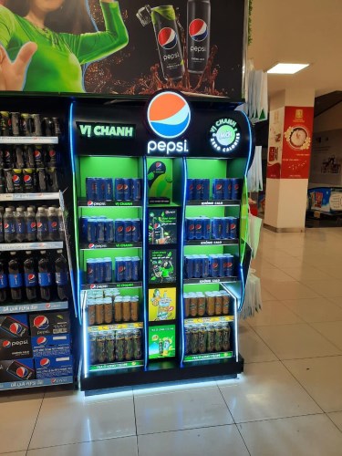 Kệ sản phẩm Pepsi - POSM Quảng Cáo Cát Thiên Minh - Công Ty TNHH Sản Xuất – Quảng Cáo Cát Thiên Minh